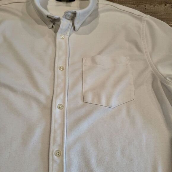 Banana Republic Slim Fit Medium Weight Short Sleeved Button Down Shirt Mens XL - Picture 2 of 7